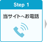 Step1 当サイトへお電話